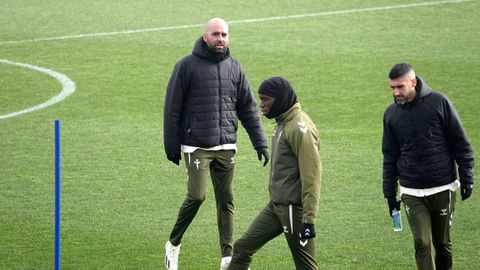 Claudio Gir�ldez, en el entrenamiento de este s�bado.