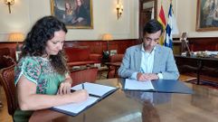 Firma del alcalde con la asociaci�n Provivienda