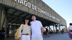 Itziar Misa y Alejandro Rodr�guez, dos de los tantos universitarios perjudicados por el tren en la l�nea del Eje Atl�ntico.
