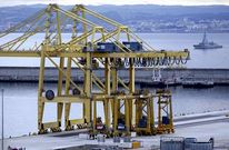 En la fotograf�a, tomada ayer por la tarde, vista de la terminal de contenedores.