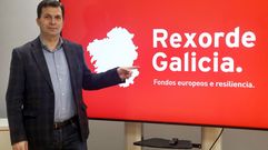 Gonzalo Caballero, en la sede del PSdeG-PSOE