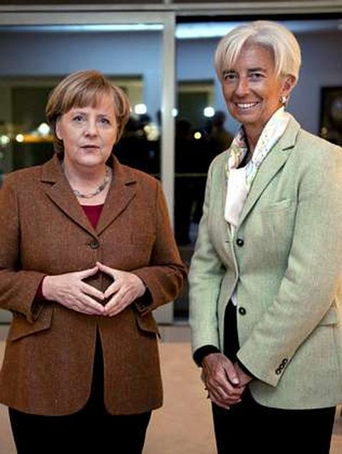 Merkel y Lagarde se reunieron ayer para hablar de Grecia.