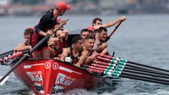 La embarcacin masculina de Cabo, durante una regata de esta temporada en ACT.