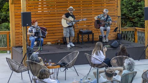 Un concierto anterior en el cámping muxián