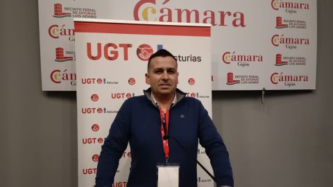 Iv�n Mu�iz del Corro, elegido secretario de UGT Gij�n en el XV Congreso, celebrado en el recinto ferial gijon�s 'Luis Adaro'.