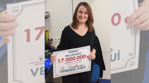 Susana Guijarro, propietaria de la Administraci�n de Loter�a n�6 de Gij�n reparti� un premio de 17 millones
