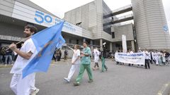 Protesta de los m�dicos de hospital en Pontevedra para reclamar un estatuto propio