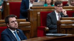 El presidente cataln, Pere Aragons, en el debate a la totalidad de los Presupuestos.