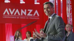 El presidente del Gobierno, Pedro Snchez, en la presentacin de la fundacin Avanza.