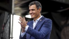 El presidente del Gobierno, Pedro S�nchez, este viernes, en un acto en Valencia por el d�cimo aniversario de eldiario.es.