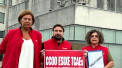 El sindicato Comisiones Obreras entreg&oacute; m&aacute;s de 500 firmas en la sede del Sergas en Santiago para reclamar que todos los centros de salud del &aacute;rea de Pontevedra y O Saln&eacute;s tengan TCAE