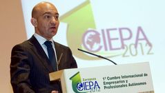 El secretario de Estado de Comercio, Jaime Garc�a-Legaz, en un momento de su intervenci�n