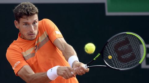 Pablo Carreo, durante el partido con Pella