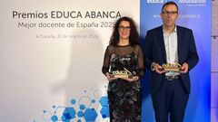 Fina Paula, junto a su compa�ero �scar Manuel Rey.