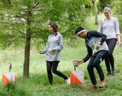 Competidores, en el Campeoanto Gallego de Orientaci�n. 