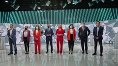 Candidatos a la presidencia de la Comunidad de Madrid en el debate electoral.