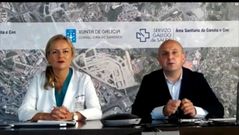 Maria de la C�mara, jefa de secci�n de Urgencias, y Lino Carrajo, jefe de servicio de Inform�tica, ambos del Hospital Universitario A Coru�a (Chuac)