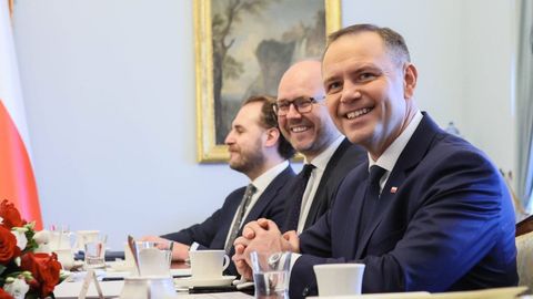 El presidente polaco Karol Nawrocki durante una visita oficial a Polonia.