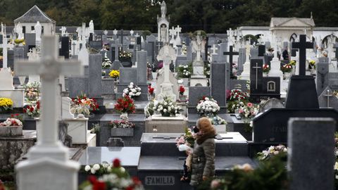 El cementerio lucense de San Froiln en el da de Santos