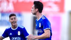 Gol Borja Sanchez Arenas Getxo Vetusta.Borja S�nchez celebra el primer gol del Vetusta ante el Arenas