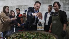 Luís Montenegro, en una acto de campaña en Benavente (Aveiro)