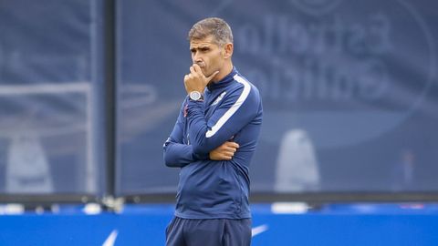Antonio Hidalgo, durante un entrenamiento en el D�por Training Center.