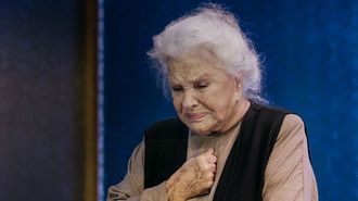 La actriz Lola Herrera durante un pase de la obra teatral Camino a la Meca