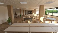 Imagen de la proyectada reforma de las antiguas oficinas de la Mancomunidade en Ordes