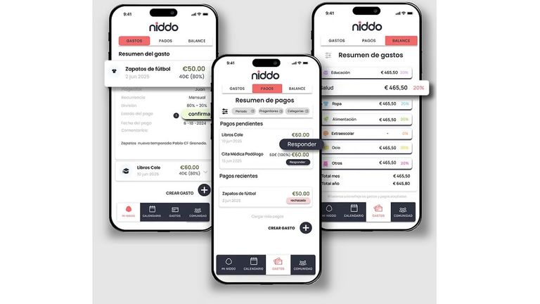 Interfaz de la aplicaci&oacute;n Niddo
