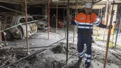 Imagen de archivo del incendio declarado que el interior de un garaje de un edificio de Bertamir�ns el 26 de diciembre del 2024