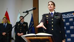 Cristina Ochoa, comisaria de la Polic�a Nacional de Ferrol-Nar�n, en la toma de posesi�n.