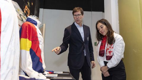 Ins Rey durante la inauguracin de la exposicin Mujeres, leyendas del deporte.