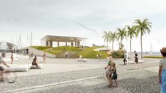 Recreaci�n de la imagen de la Praza do Mar una vez que se ejecute el proyecto que impulsa Nauta Sanxenxo