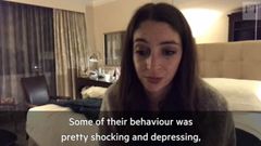 La periodista que se infiltr� en la fiesta como azafata, Madison Marriage, relat� sus primeras impresiones nada m�s salir del evento