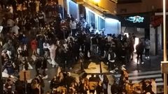 As� estaba el cruce de las calles Socorro y Sol durante en fin de semana de Halloween