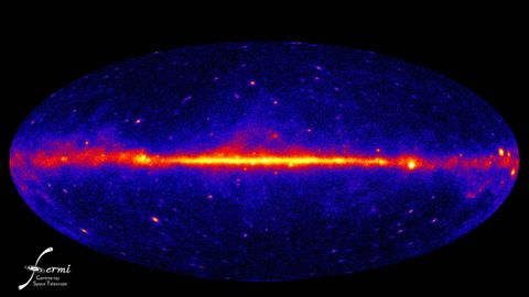 Imagen de la va Lctea con rayos gamma. / NASA/DOE/Fermi LAT Collaboration