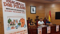 Acto de presentacin del Mercadillo das Pulgas, este viernes en el Concello de Cambados