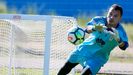 Alfonso Herrero Requexon Real Oviedo.Alfonso Herrero, durante un entrenamiento en El Requexn