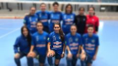 Sof�a P�rez, en medio de la fila inferior con el dorsal 11, en una imagen con el Cidade de Pontevedra de f�tbol sala 