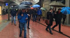 El tiempo no acompa�� para poder disfrutar del paseo de ayer por la ma�ana. 