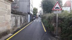Remate de las obras en la Rua da Torre, en Pontevedra