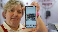 Timo del cambio en una carnicer�a de Ribeira