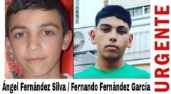 Cartel de los dos primos desaparecidos en Madrid