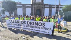 Protesta de los funcionarios de Defensa en Ferrol