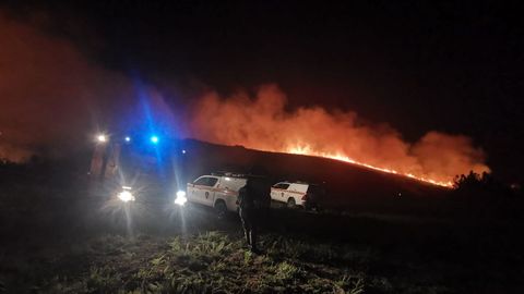 Incendio forestal en Palas de Rei