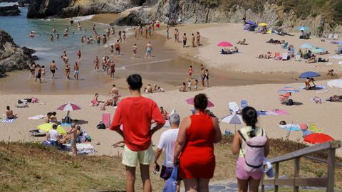 La playa de A Frouxeira, en Valdovi�o, este s�bado.