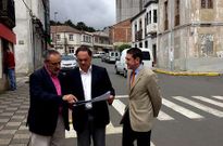 Cores Tour�s, Otero y Rial, ayer en la visita oficial a Cruces.