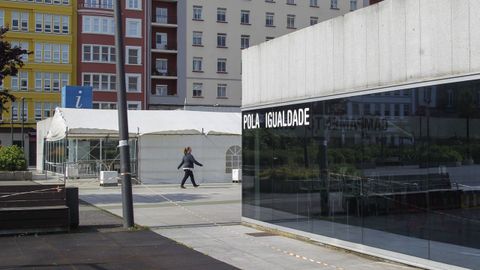 La ludoteca de la plaza de Espa�a, donde se desarrollar�n los campamentos urbanos de Semana Santa, en una imagen de archivo.
