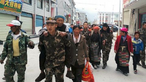 El terremono tambin ha llegado al Tibet, donde ha provocado derrumbes y vctimas.
