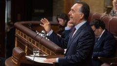 El diputado del PSOE, Artemi Rallo, durante su intervencin en el pleno del jueves en el Congreso de los Diputados.